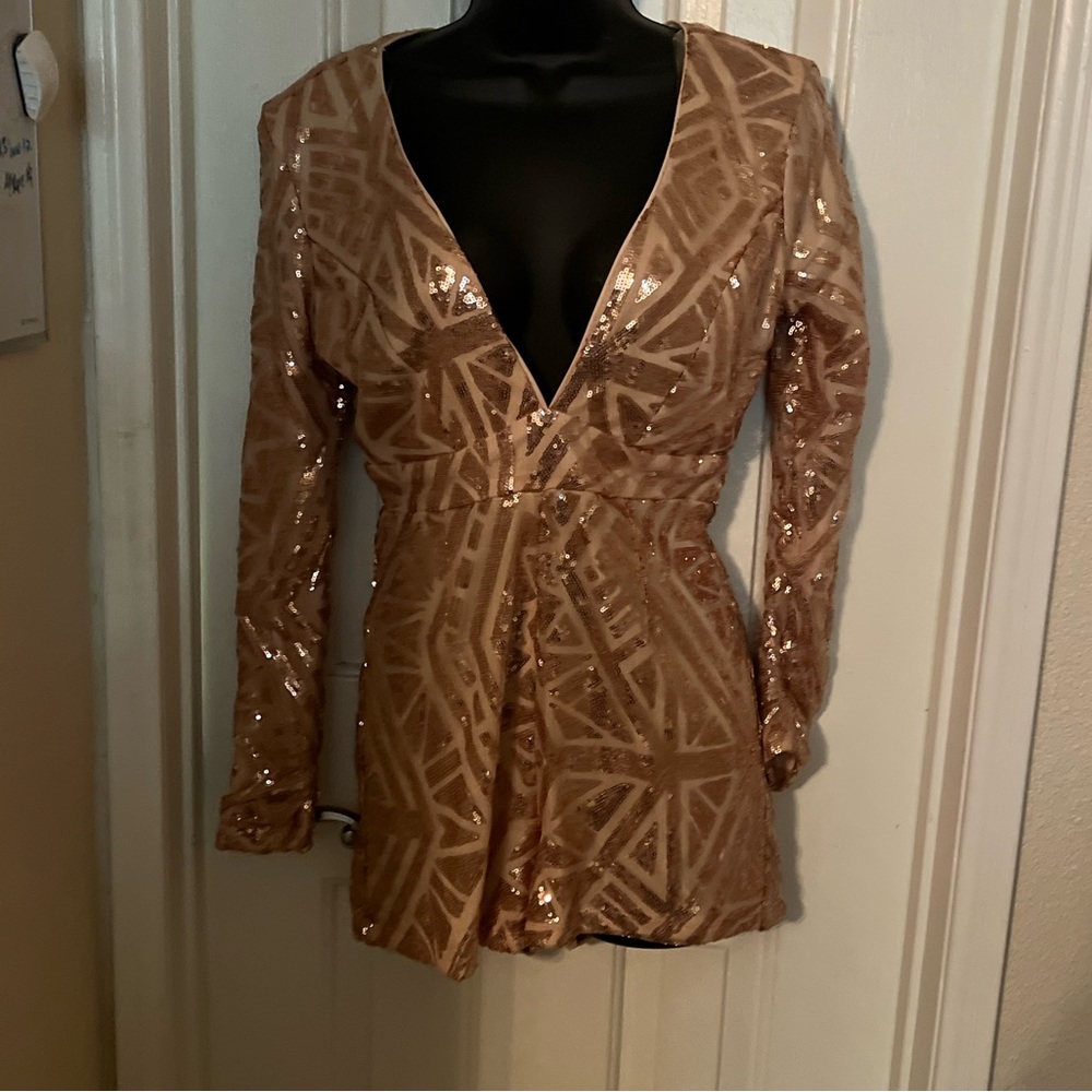 Rose gold romper
